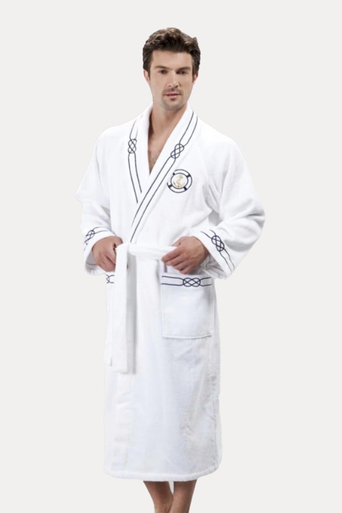 Soft Cotton Luxusný pánsky župan + uterák + papuče MARINE MAN