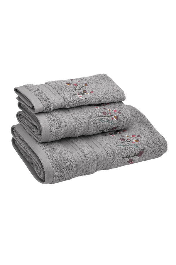 Soft Cotton Osuška a uteráky GARDENIA v darčekovom balení Sivá Sada (uterák 30x50cm, 50x100cm, osuška 70x140cm)