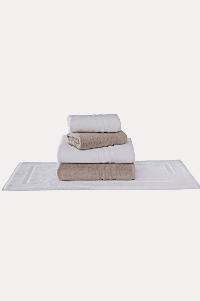 Soft Cotton Výhodná sada uterákov PRESTIGE + kúpeľňová predložka NODE