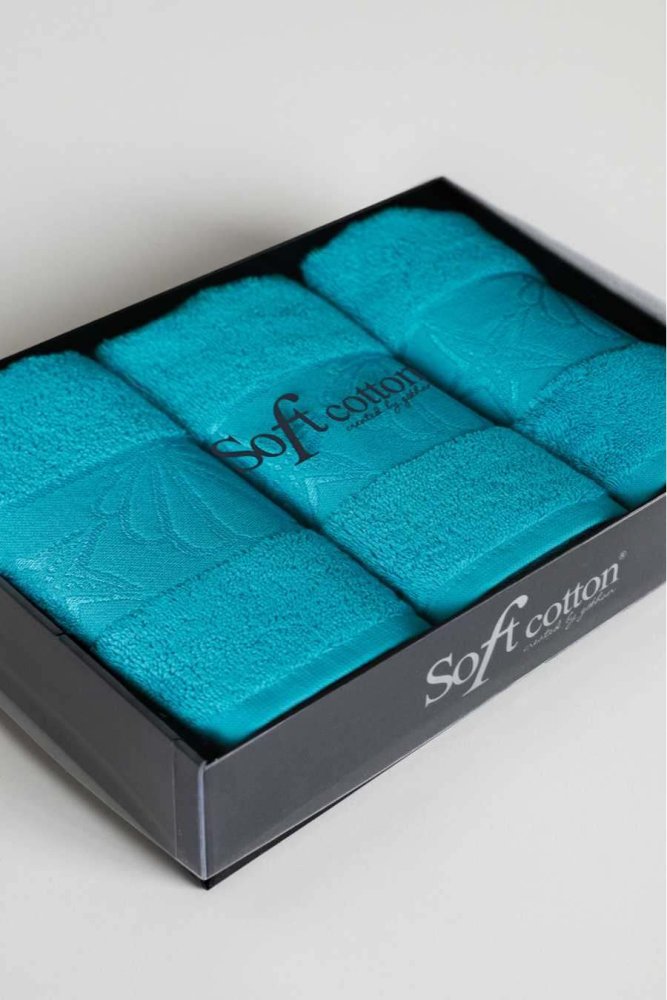 Set cadou de prosoape mici STARFISH, 3 buc Turcoaz / Turquoise