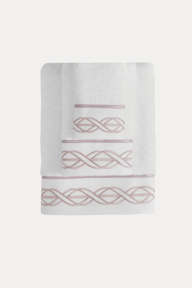 Ručník VITA 50x100 cm Bílá / béžová výšivka