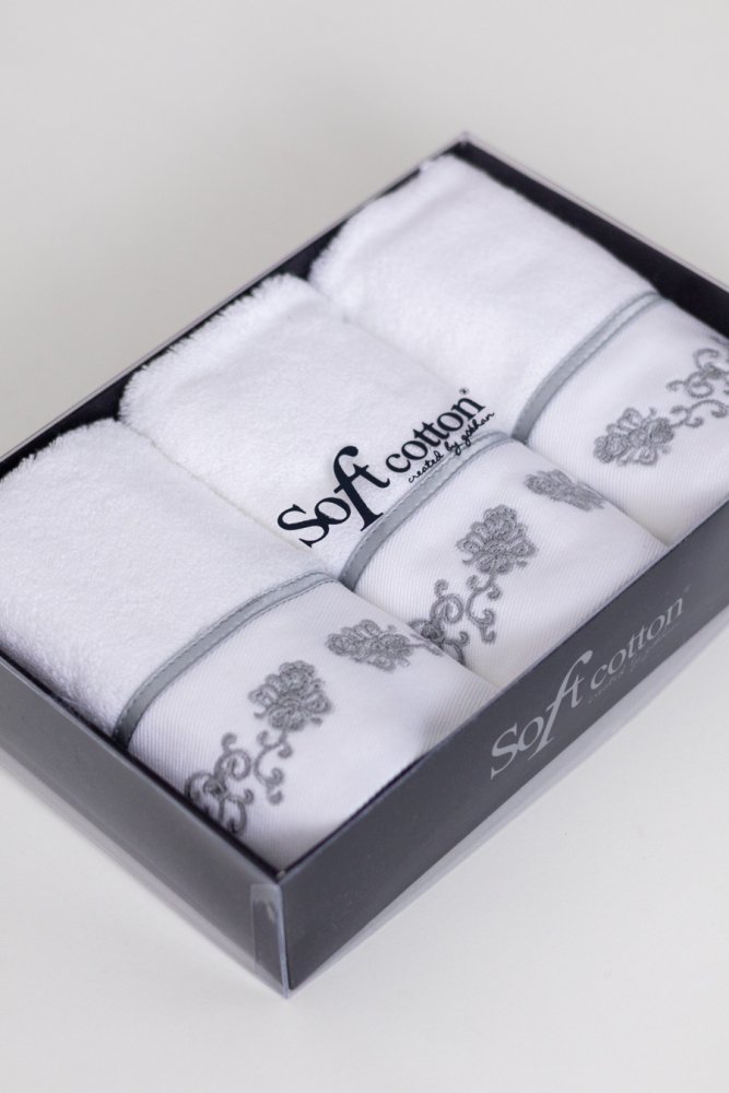 Set cadou de prosoape mici DIARA, 3 buc Gri / Grey