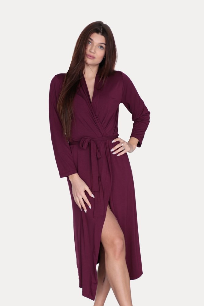 Halat femei CHANTAL din bambus M Bordeaux