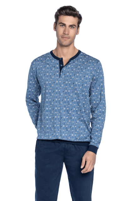 Levně Pánské pyžamo ANTONIO Modrá XL