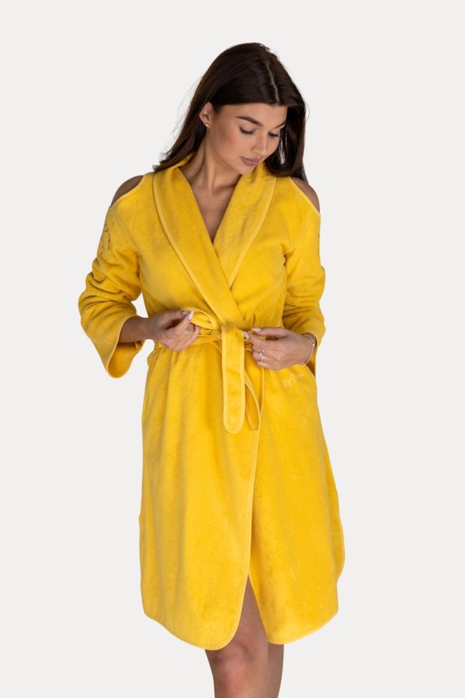 Halat scurt pentru femei GLORIA L Galben / Yellow