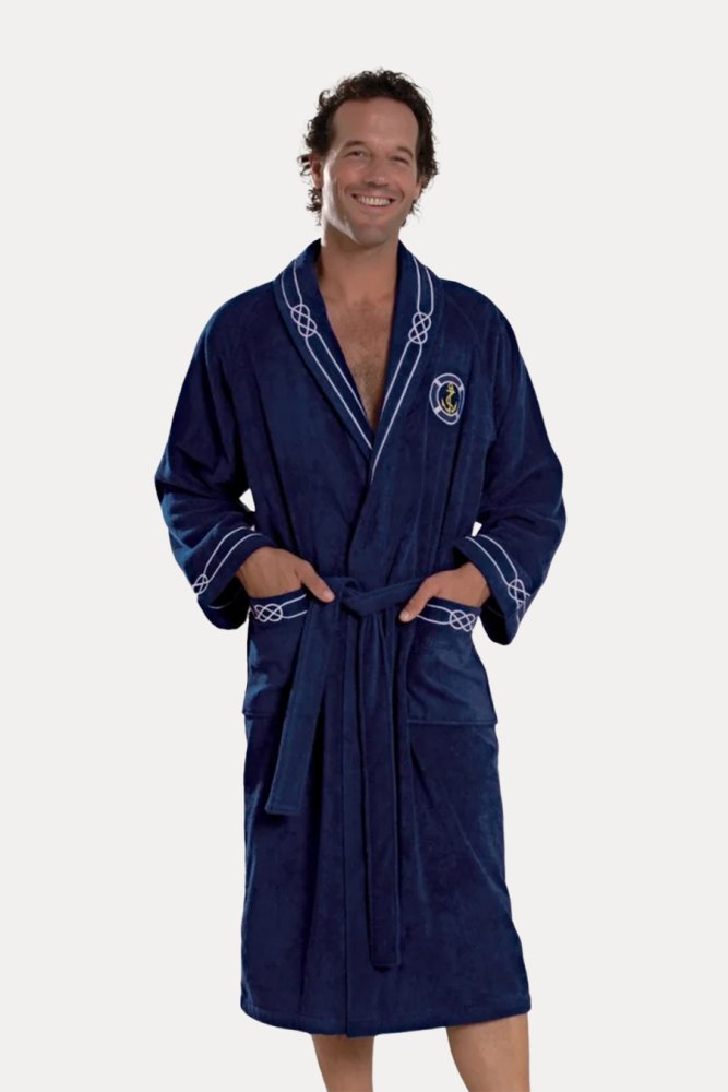 Soft Cotton Luxusný pánsky župan + uterák + papuče MARINE MAN