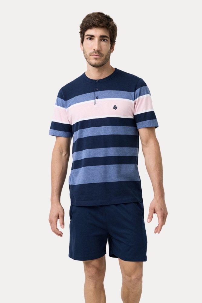 Pánské pyžamo krátké FERNANDO XL Tmavě modrá