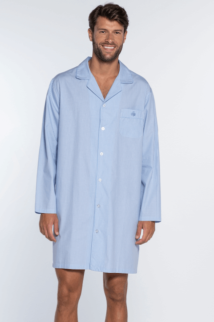 Pánská noční košile BENEDIKT Světle modrá XL