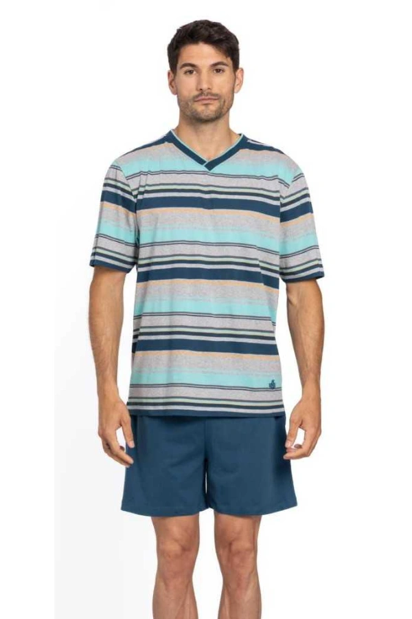 Pijamale pentru bărbați SALVADOR 4XL Albastru închis / Navy