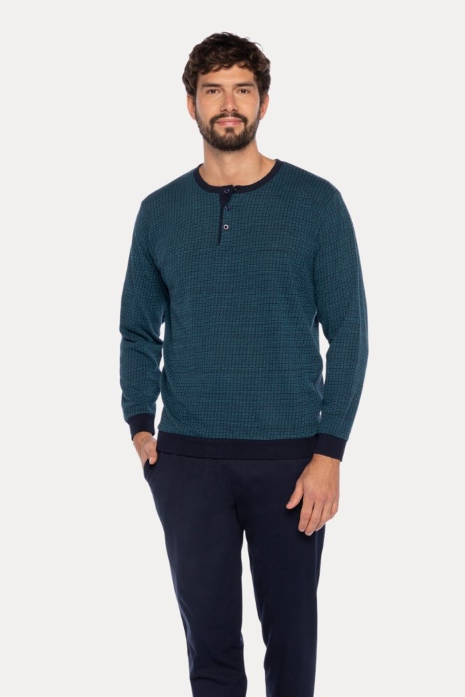 Pijamale bărbătești ORLANDO L Albastru închis / Navy