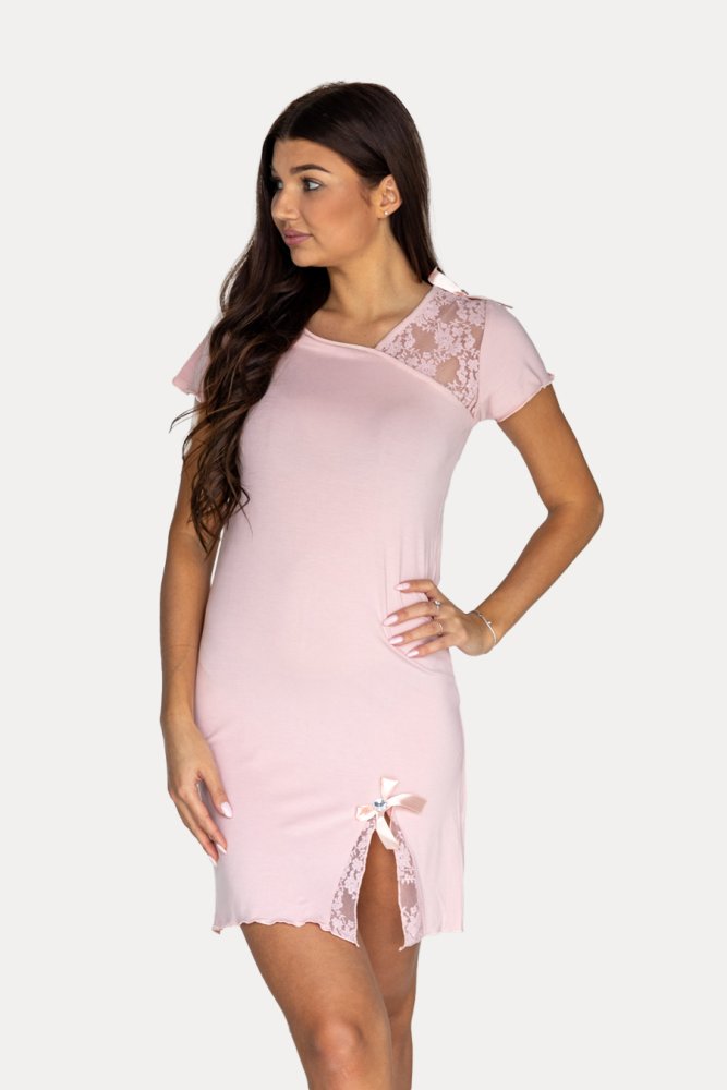 Cămașă de noapte pentru femei ZARA din bambus M Roz / Pink