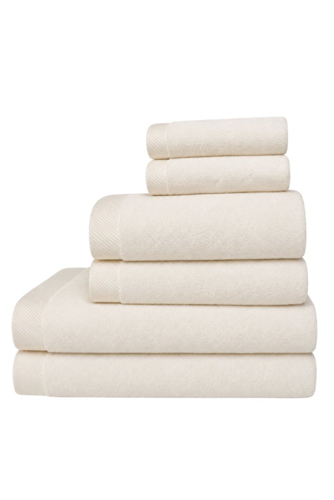Set avantajos prosoape MICRO COTTON, 6 buc Alb crem / Ecru