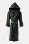 Unisex-Bademantel STRIPE mit Kapuze - Größe: M, Farbe: Schwarz Anthrazit / Black anthracite