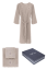 Bademantel DESTAN + Handtuch + Badetuch + box