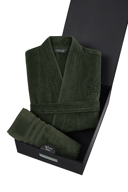 Herrenbademantel SMART in einer Geschenkverpackung + Handtuch