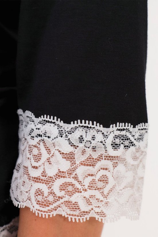 Pijamale femei ROZALIE din bambus - Mărime: L, Culoare: Negru / Black