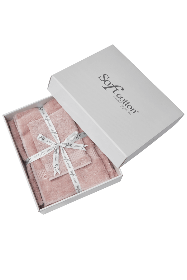 Rankšluostis ir vonios rankšluostis ir prausimosi šluostė NORA, dovanų rinkinys 3 vnt.