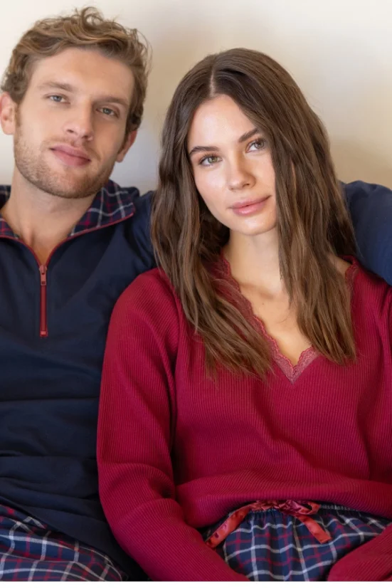 Damenpyjama aus Flanell MANUELLA