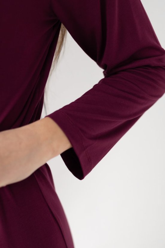 CHANTAL női fürdőköpeny bambuszból - Méret: M, Szín: Bordó