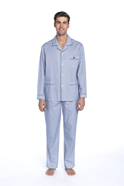 Pijamale pentru bărbați FABIAN - Mărime: L, Culoare: Albastru deschis / Light blue