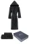 Unisex župan STRIPE + ručník + osuška + dárkový box - Velikost: L + ručník + osuška + box, Barva: Khaki