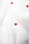 Prosop MICRO LOVE 50x100 cm - Culoare: Alb - inimioare roșu / Red hearts