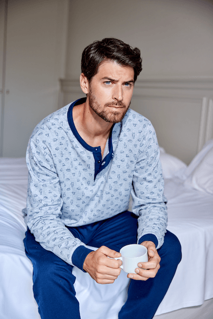 Herren Pyjamas MAURICIO - Größe: L, Farbe: Grau / Grey