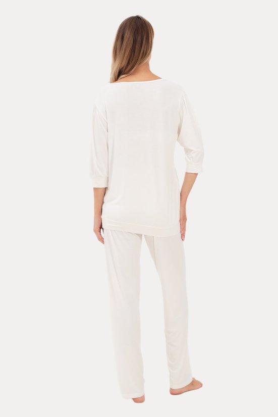 Damenpyjama aus Bambus SERENA - Größe: M, Farbe: Beige