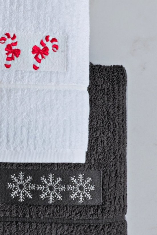 Zestaw prezentowy świątecznych ręczników MERRY, 3 szt.
