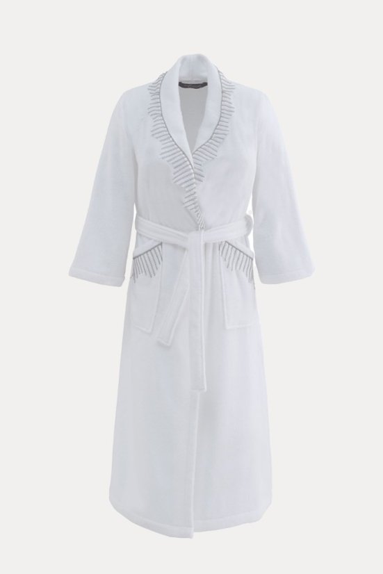 Halat elegant pentru femei NOVA, in cutie cadou - Mărime: XL, Culoare: Alb / White