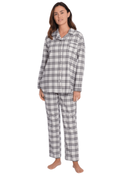 Flanell-Pyjamas für Damen - Eigenschaft - Langarm