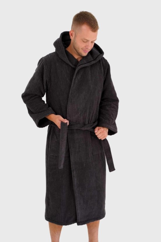 Unisex szlafrok STRIPE z kapturem
