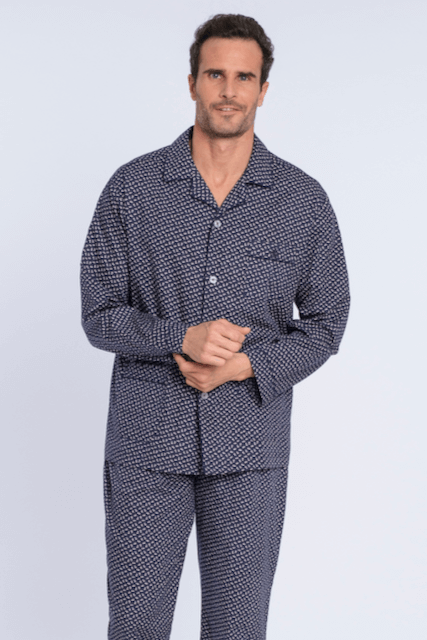 Herren Pyjamas DIEGO - Größe: M, Farbe: Dunkelblau / Navy