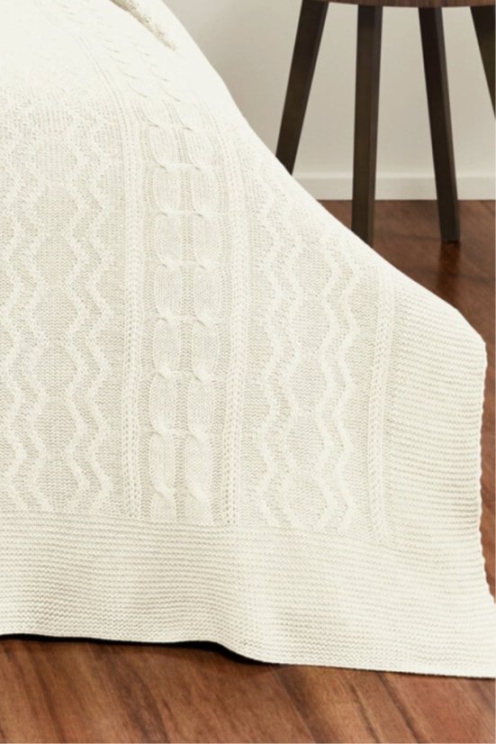 Cuvertură de pat din lână SPARSE în set cadou