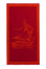 Prosop de plaja SAIL 85x160 cm - Culoare: Roșu / Red