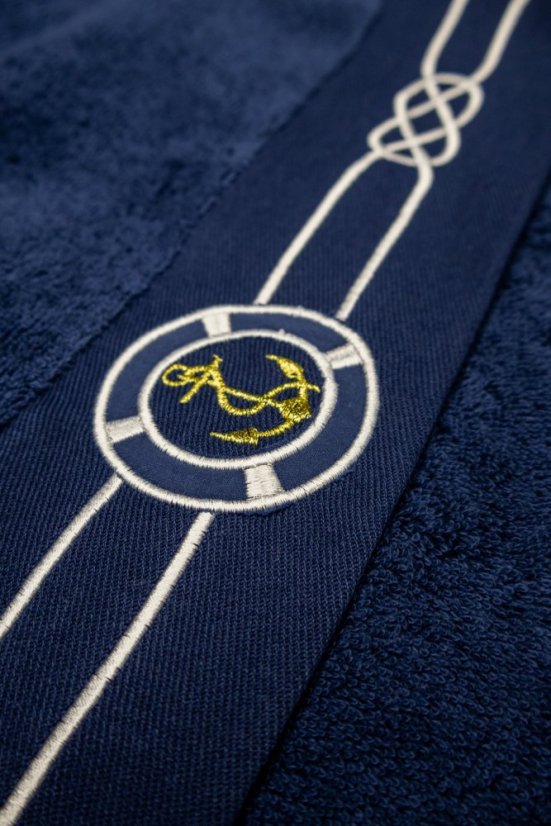 Herrenbademantel MARINE MAN in einer Geschenkverpackung + Handtuch + Schlappen