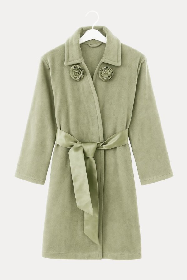 Damenbademantel aus Bambus ROSE  + schlappen