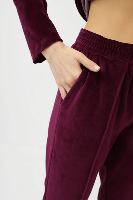 Damska piżama CARLA - Rozmiar: M, Kolor: Bordowy