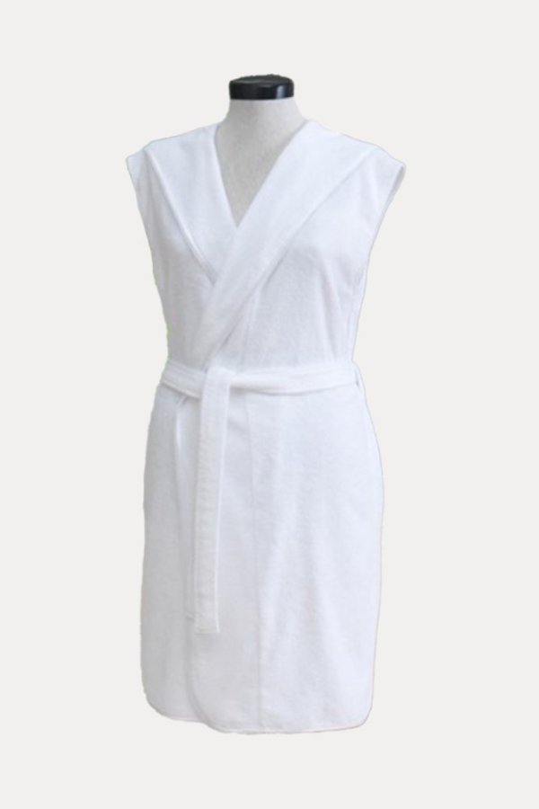 DURU damski pluszowy szlafrok z kapturem