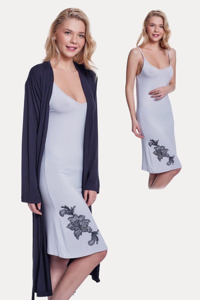 Koszula nocna damska GLORIA ze szlafrokiem