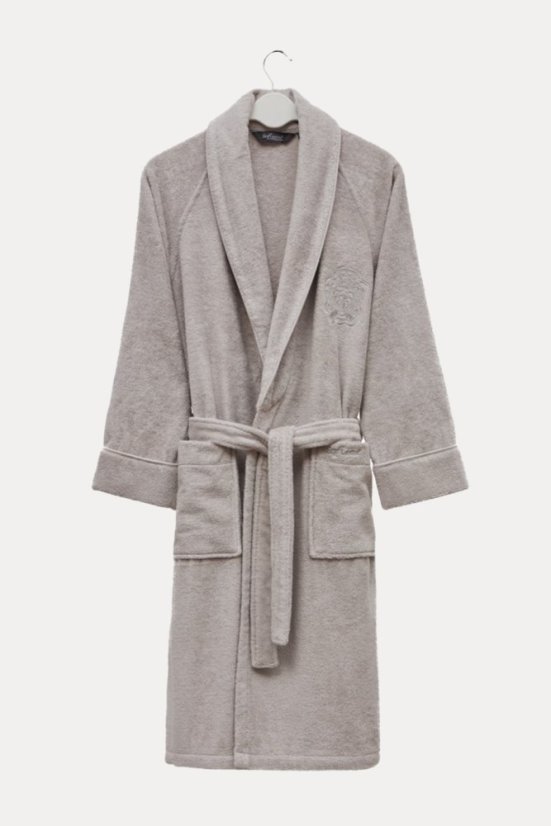 Modal-Bademantel DELUXE für Damen und Herren - Größe: XL, Farbe: Hellgrau / Light Grey