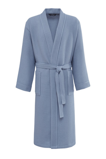Halat de casă gofrat unisex PIQUE - Mărime: S, Culoare: Albastru / Blue