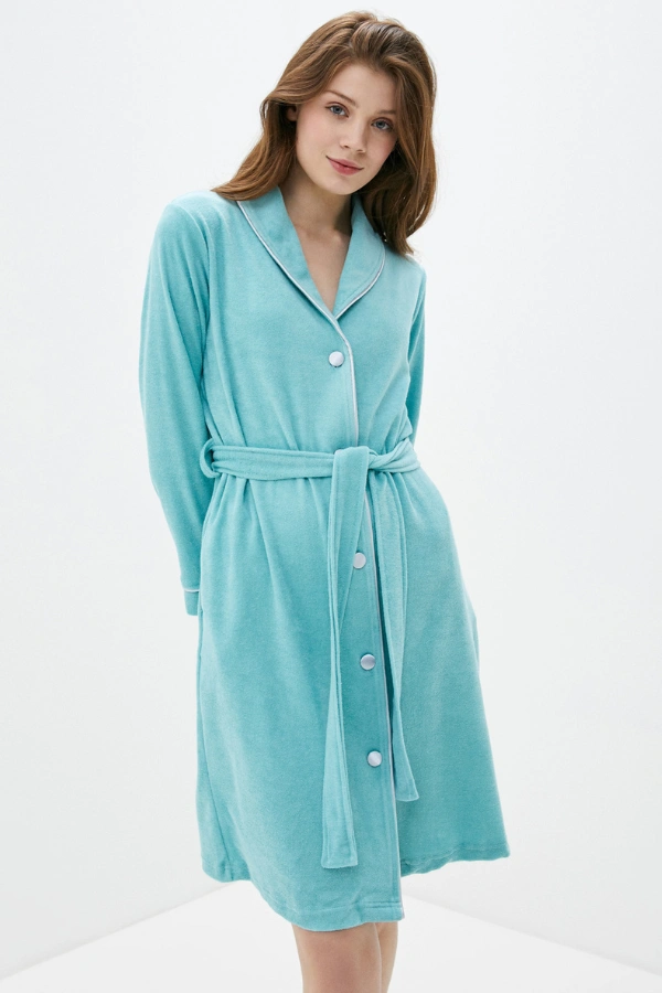 Damenbademantel mit Knöpfen NICOLE