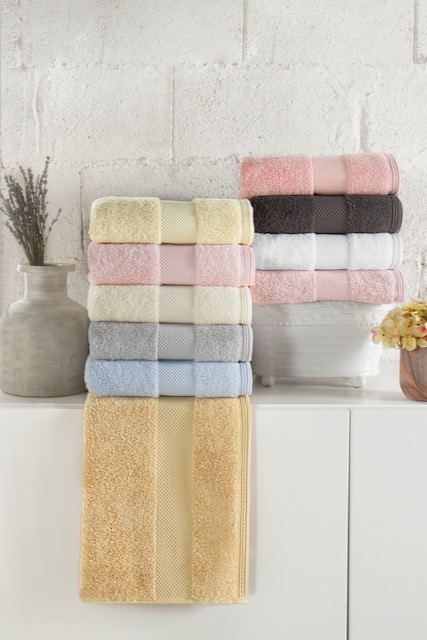 Luksusowe ręczniki kąpielowe DELUXE 75x150cm - Kolor: Jasnoszary