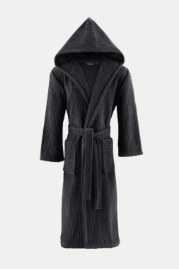 Unisex chalatas STRIPE su gobtuvu