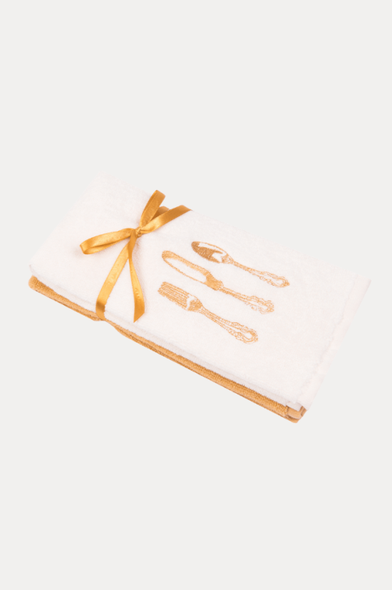 Ręczniki kuchenne HOME, 2 szt - Rozmiar: Zestaw (2szt., 40x60 cm), Kolor: Kremowy / Beżowy