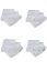 Zestaw podarunkowy małych ręczników MICRO LOVE, 3 szt - Kolor: Biały / niebieskie serduszka