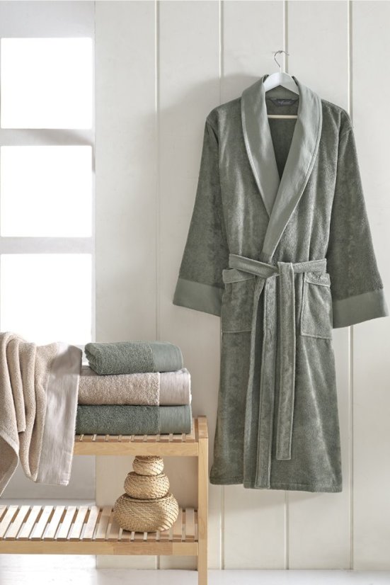 Męski szlafrok AXEL + ręczniki + pudełko