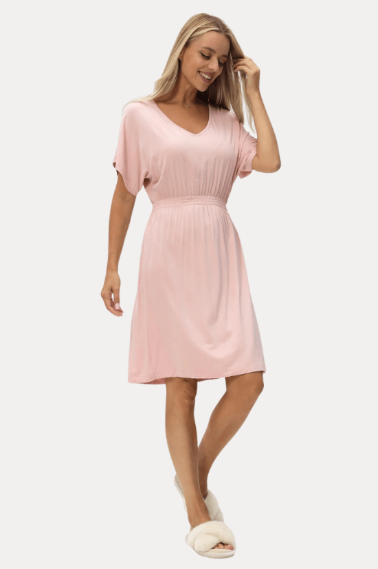 Damennachthemd aus Bambus GINEVRA - Größe: S, Farbe: Rosa / Pink