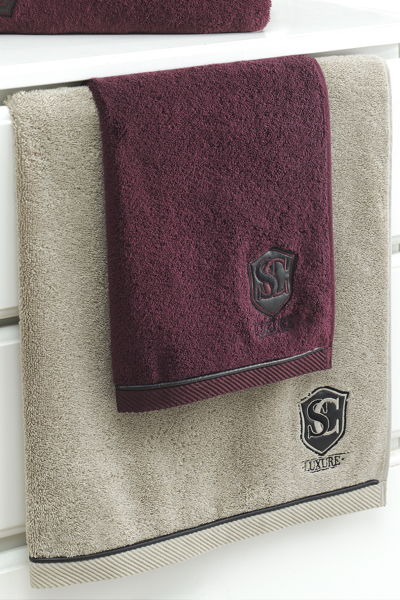 Handtuch LUXURY 50x100 cm - Farbe: Bordeaux